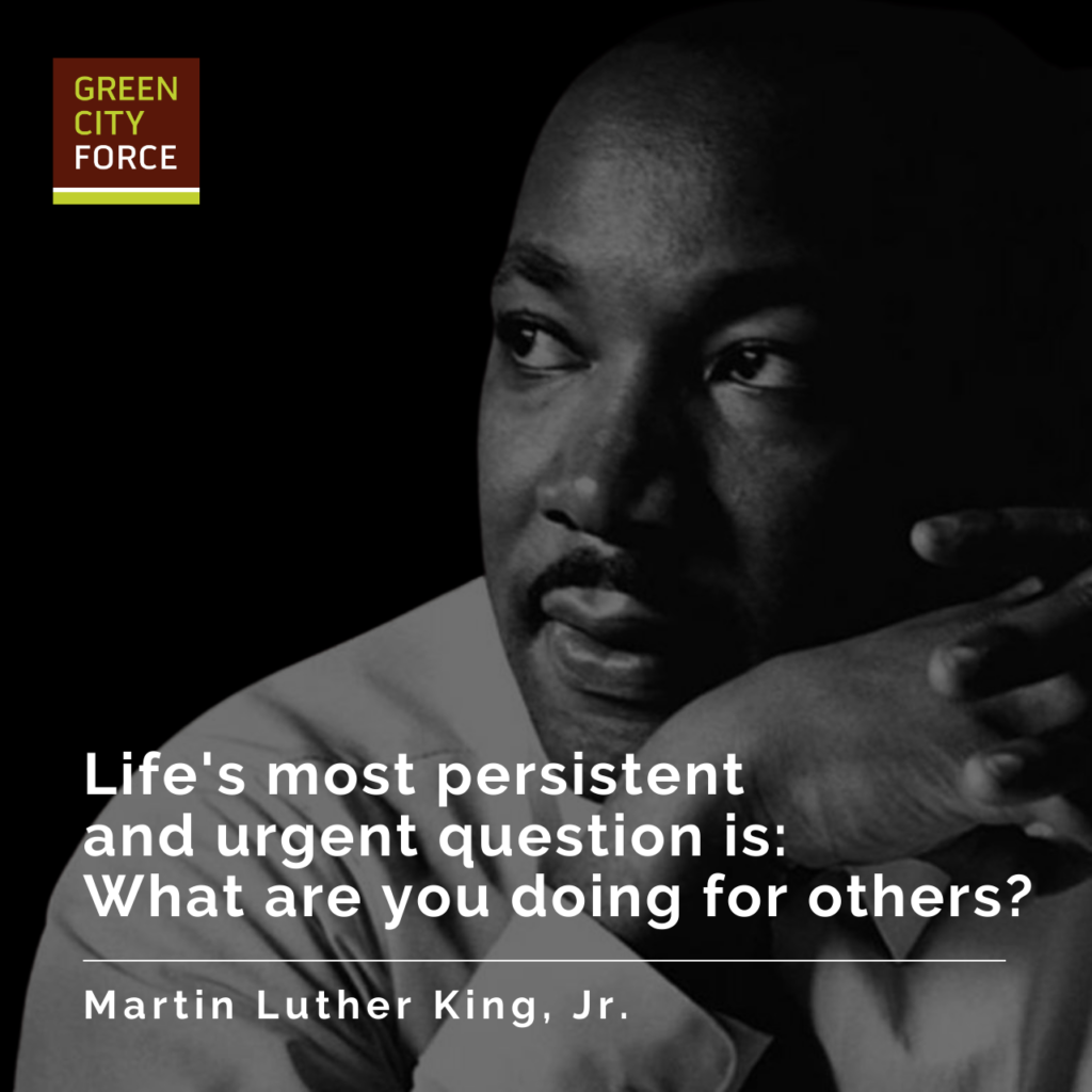 Lifting up GCF service and alumni in honor of Dr. Martin Luther King Jr. Day