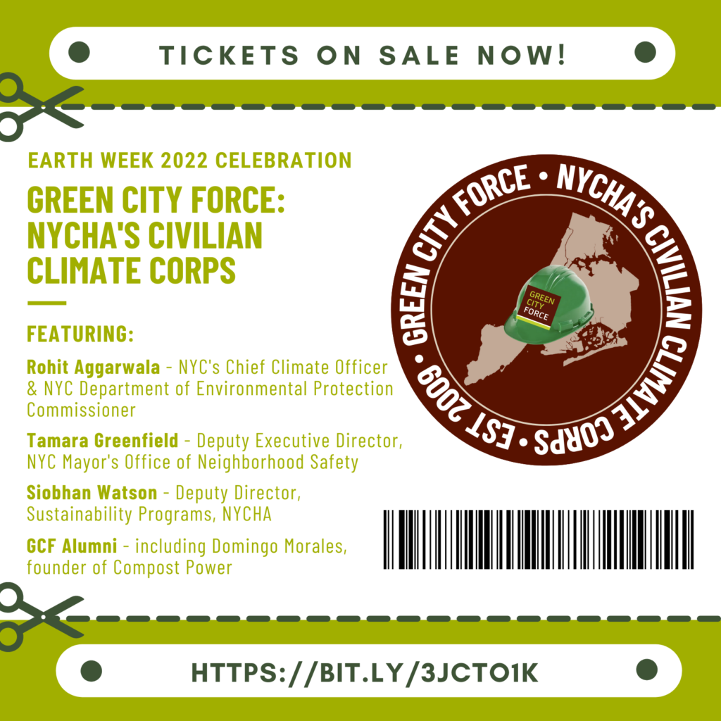 TICKETS ARE NOW ON SALE: Celebration of GCF as NYCHA’s Civilian Climate Corps!